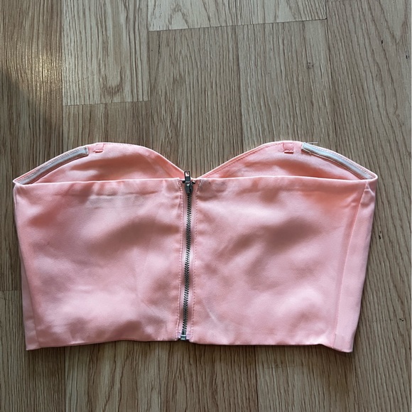 Sabo Skirt peach crop tube top XS/Aus 6 - Picture 2 of 3